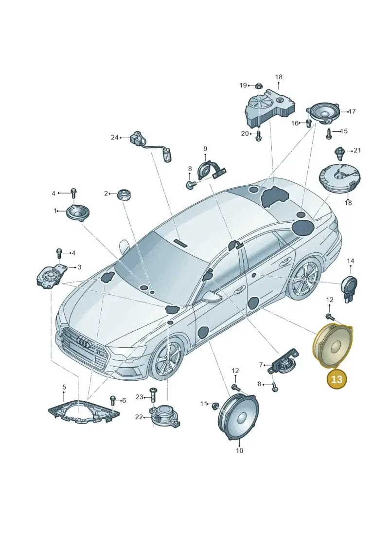 4K9035411 — Audi A6 2.0 (2018-) diagram 430035350, position 13