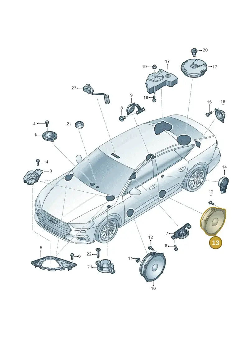 4K9035411A — Audi RS7 Sportback (2019-) diagram 435035350, position 13