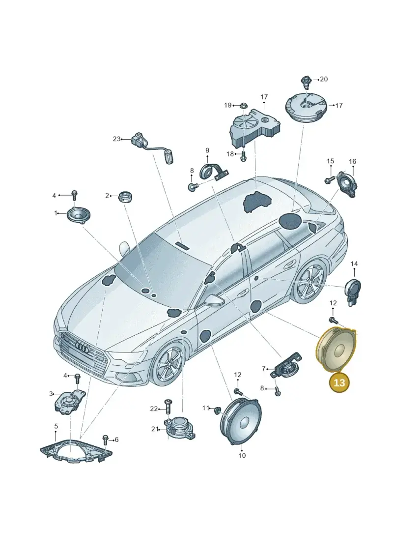 4K9035411 — Audi RS6 Avant (2019-) diagram 430035360, position 13