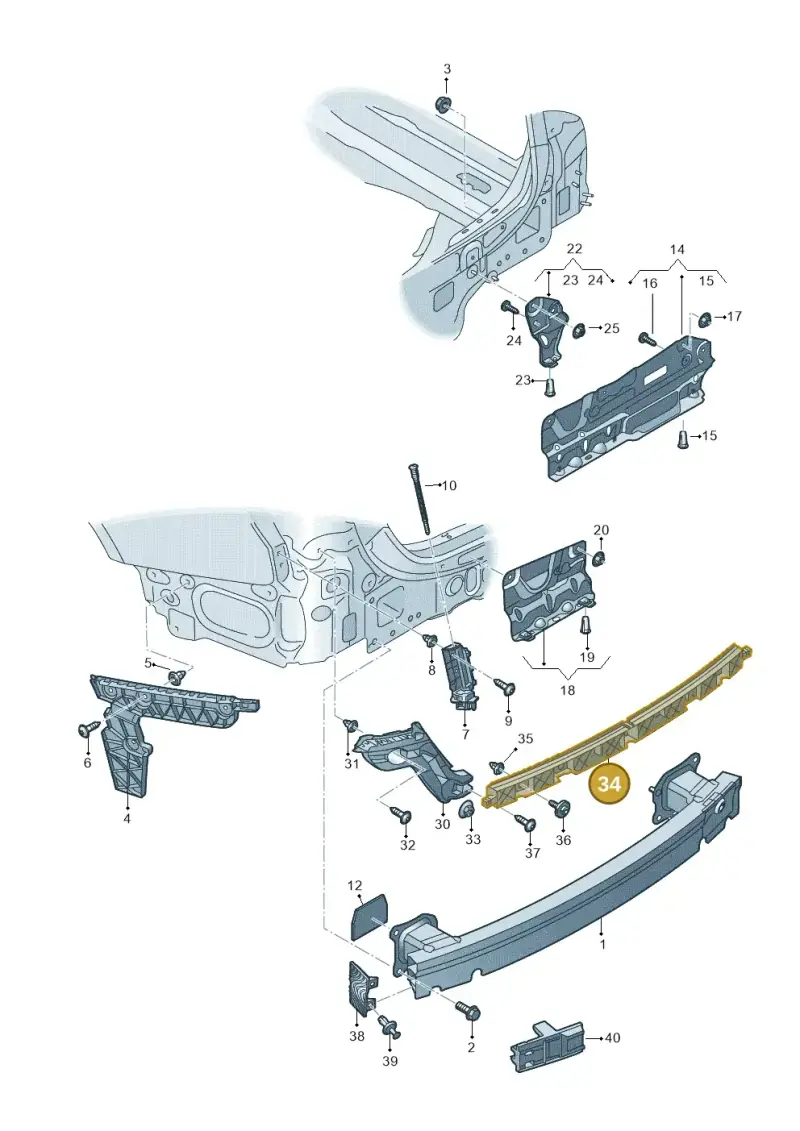 4K9807458 — Audi RS6 Avant (2019-) diagram 430807050, position 34