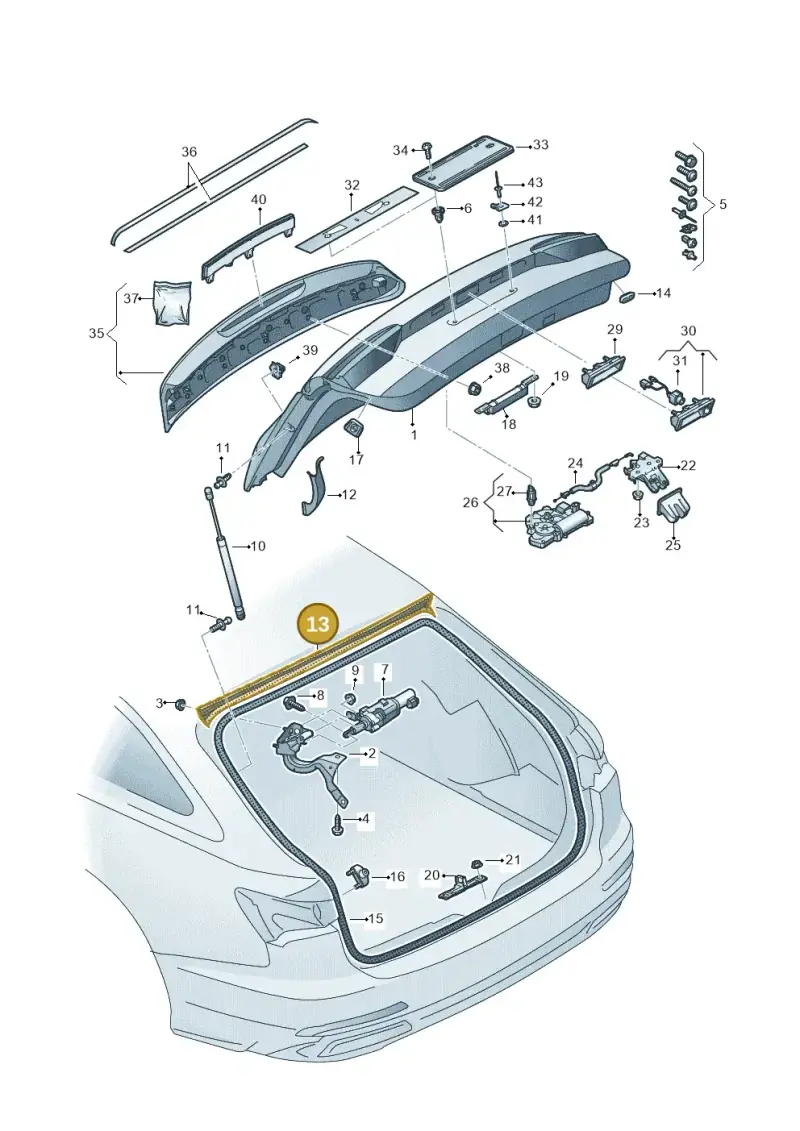 4K9827229 — Audi A6 2.0 (2018-) diagram 430827010, position 13