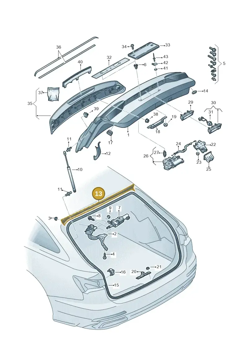4K9827229 — Audi RS6 Avant (2019-) diagram 537827000, position 13