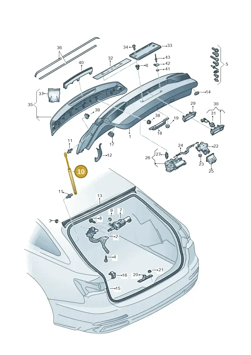 4K9827552C — Audi RS6 Avant (2019-2025) diagram 537827000, position 10