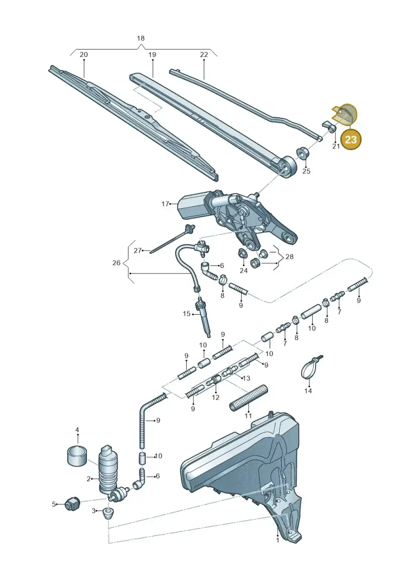 4K9955205A — Audi RS Q8 Quattro (2019-) diagram 429955020, position 23