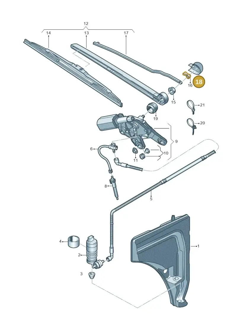 4K9955205A — Audi Q7 qu. 3.0 TDI (2015-2019) diagram 859955020, position 18