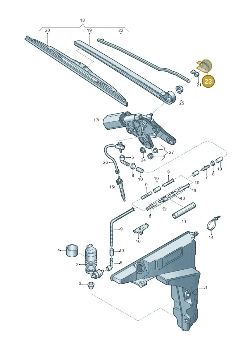 4K9955205A — Audi RS6 Avant (2019-) diagram 430955020, position 23