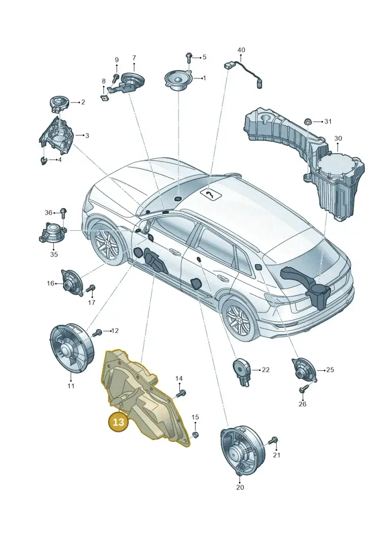 4KE035298 — Audi Q8 e-tron (2018-2025) diagram 586035350, position 13