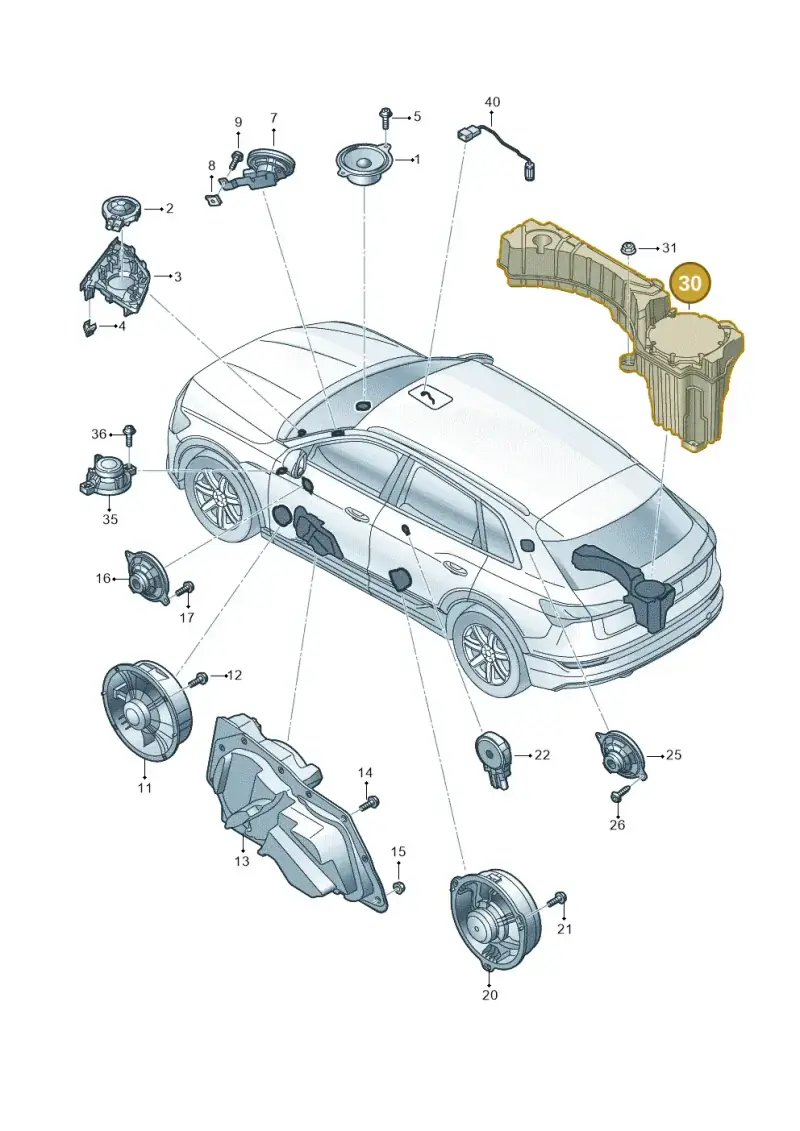 4KE035621A — Audi Q8 e-tron (2018-2025) diagram 586035350, position 30
