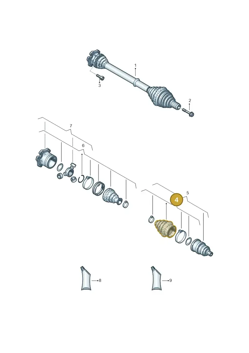 4KE498203 — Audi Q8 e-tron (2018-2020) diagram 586407020, position 4