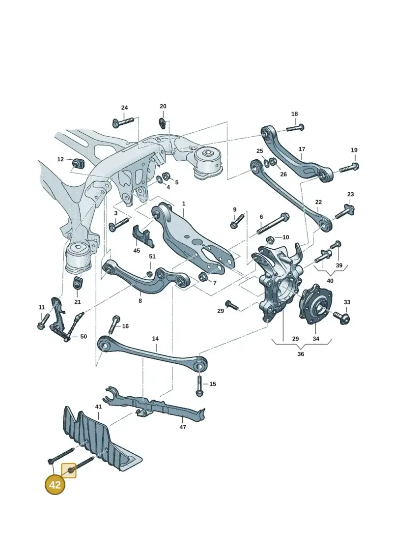 4KE512182 — Audi A5 Limo 2.0 (2024-) diagram 8wk505300, position 42
