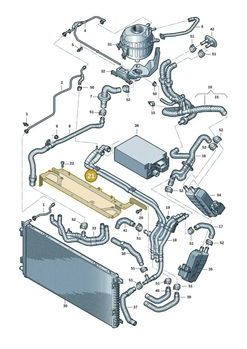 4KE819379G — Audi Q8 e-tron (2018-2025) diagram 586121002, position 21
