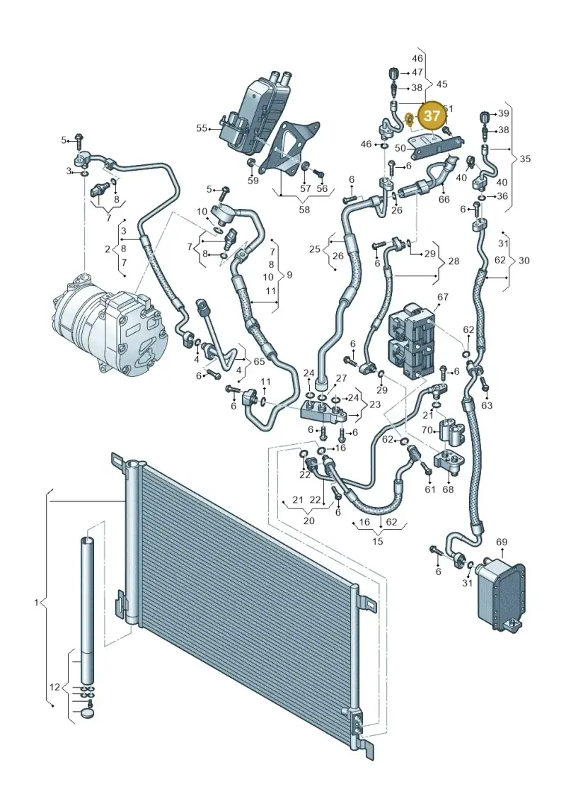 4KE820769F — Audi E-tron (2020-2023) diagram 586260700, position 37