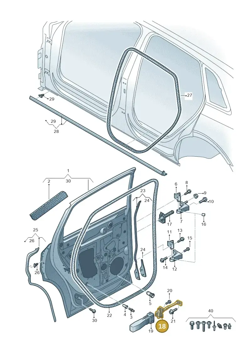 4KE839249 — Audi Q8 e-tron (2018-2020) diagram 586833010, position 18