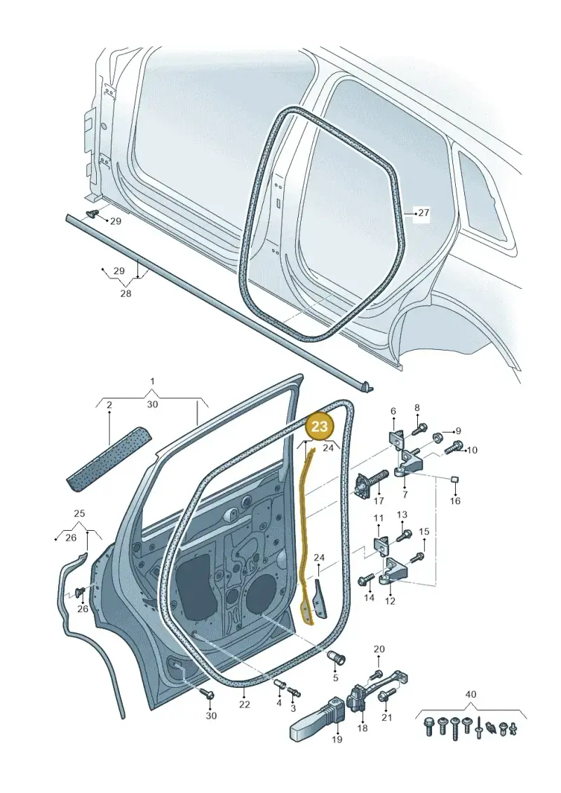 4KE839717A — Audi Q8 e-tron (2018-2025) diagram 586833010, position 23