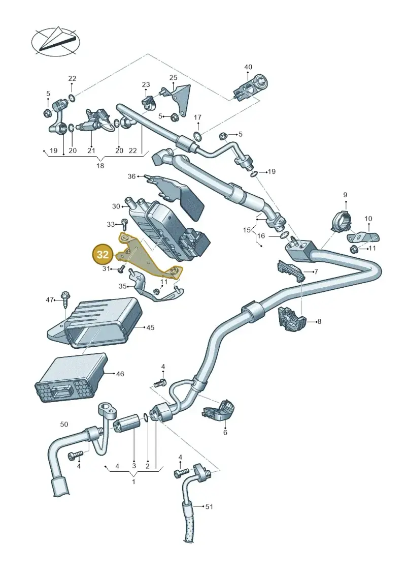 4KL121224 — Audi Q8 e-tron (2018-2025) diagram 586260850, position 32