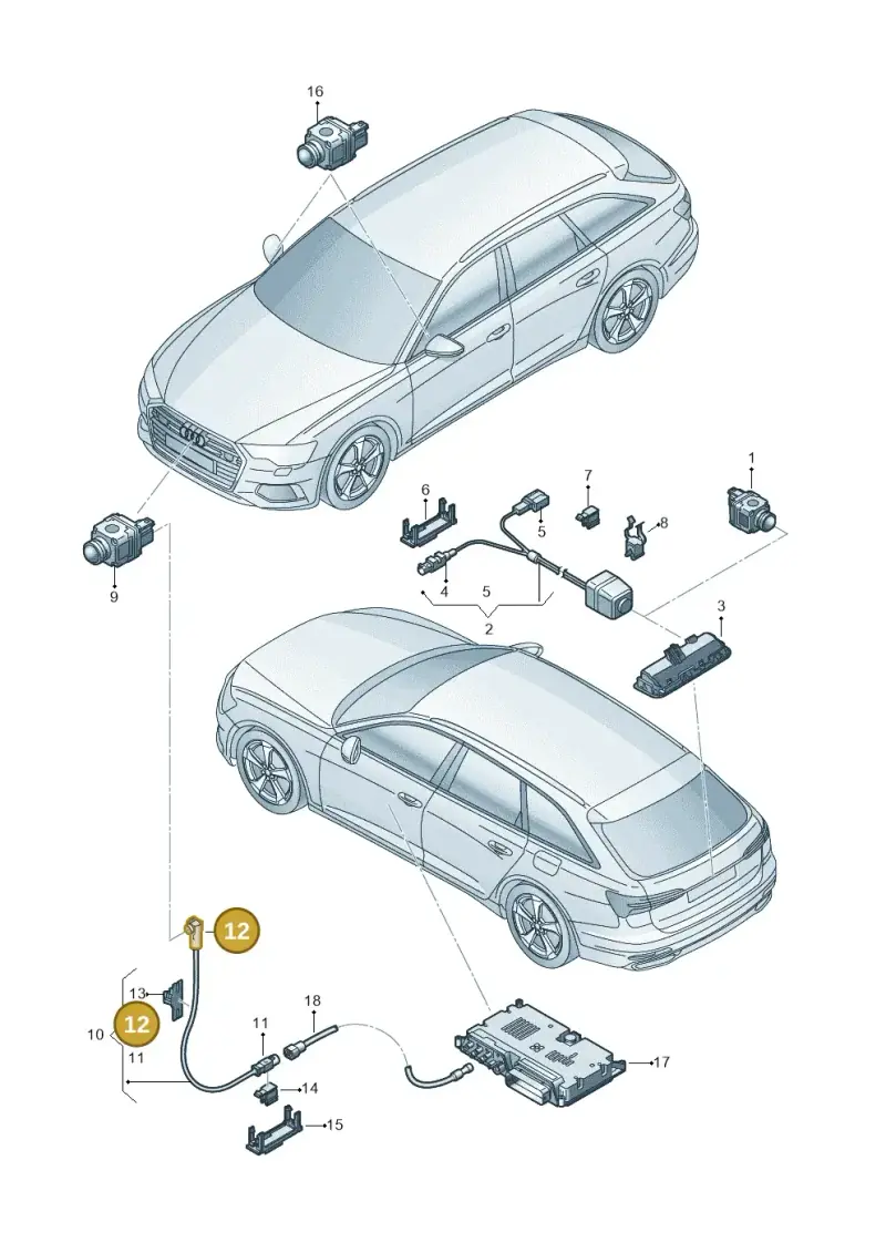 4L0035576K — Audi A6 (2018-2025) diagram 430907450, position 12