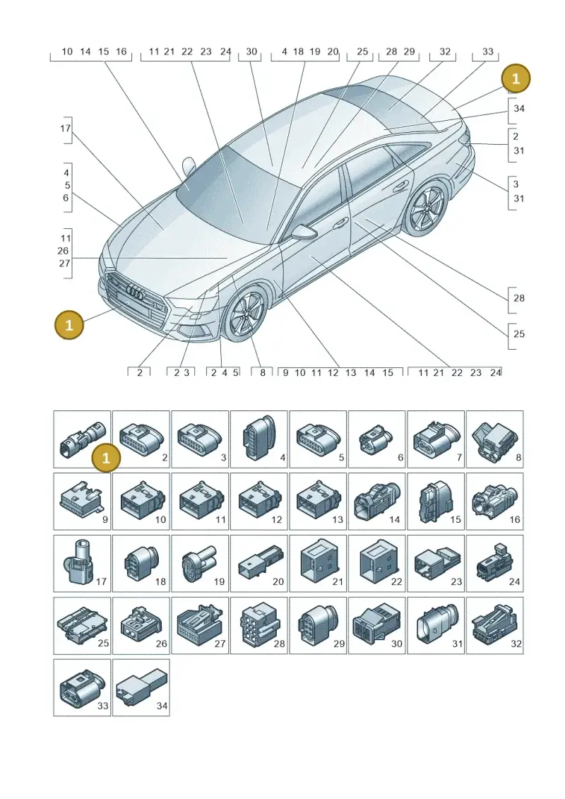 4L0035576K — Audi A6 (2018-2025) diagram 430971820, position 1