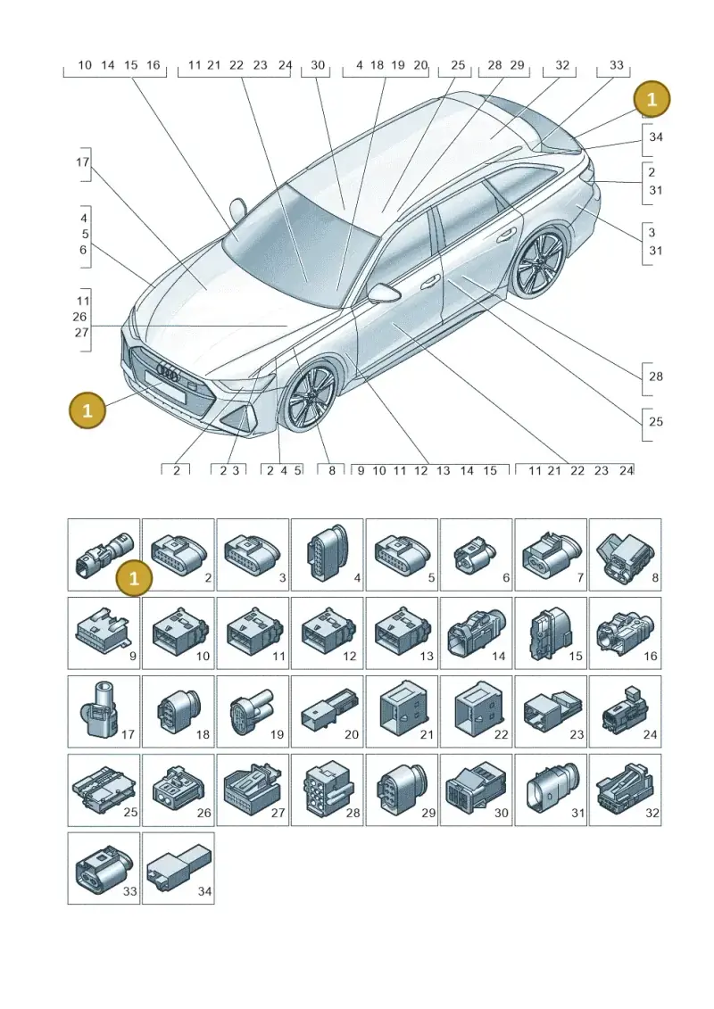 4L0035576K — Audi RS6 Avant (2019-2025) diagram 537971820, position 1