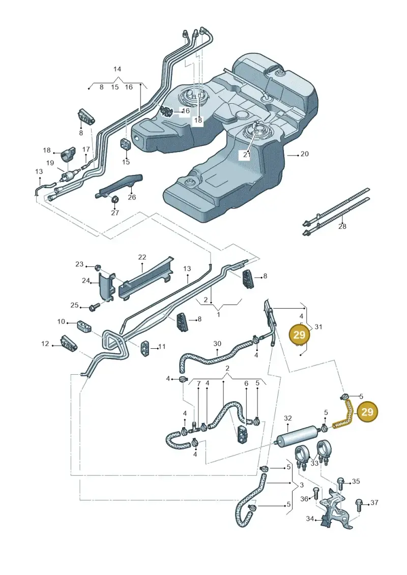 4L0201541L — Audi Q7 qu. 3.0 TDI (2009-2015) diagram 675201230, position 29
