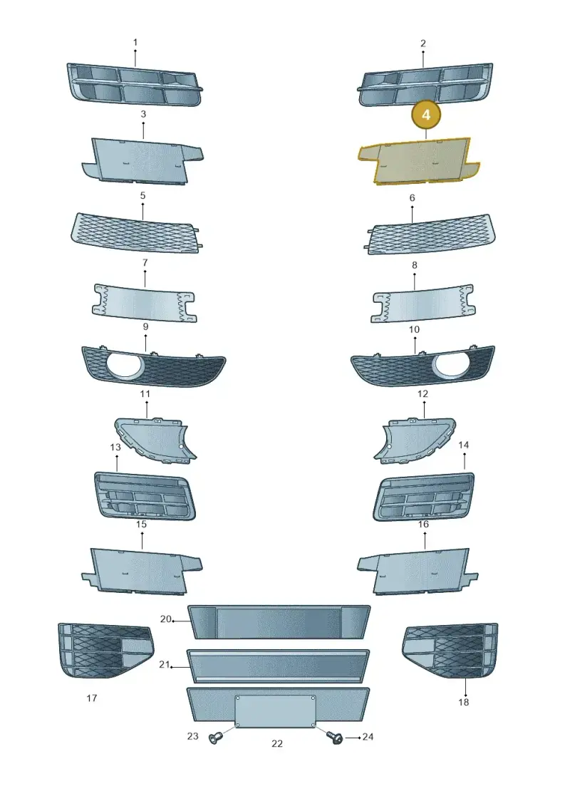 4L0807151B01C — Audi Q7 qu. 3.0 TDI (2009-2015) diagram 675807350, position 4