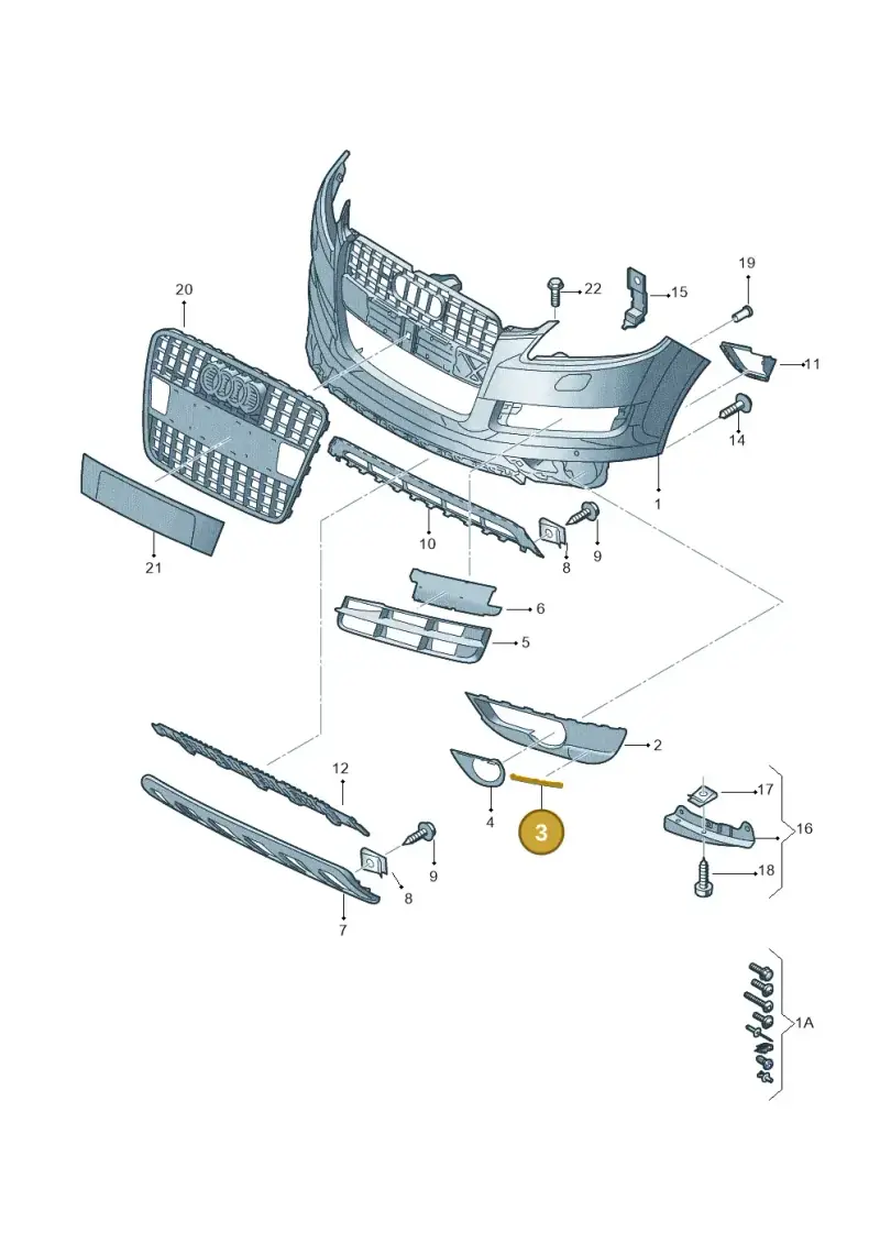 4L08072442ZZ — Audi Q7 qu. 3.0 TDI (2009-2015) diagram 675807100, position 3