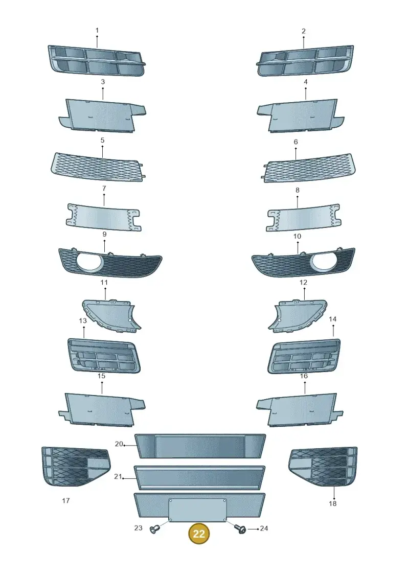 4L0807285AF3FZ — Audi Q7 qu. 3.0 TDI (2009-2015) diagram 675807350, position 22