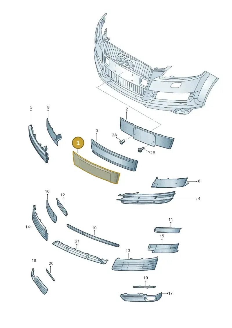4L0807285AGT94 — Audi Q7                07> (2006-) diagram 493807350, position 1