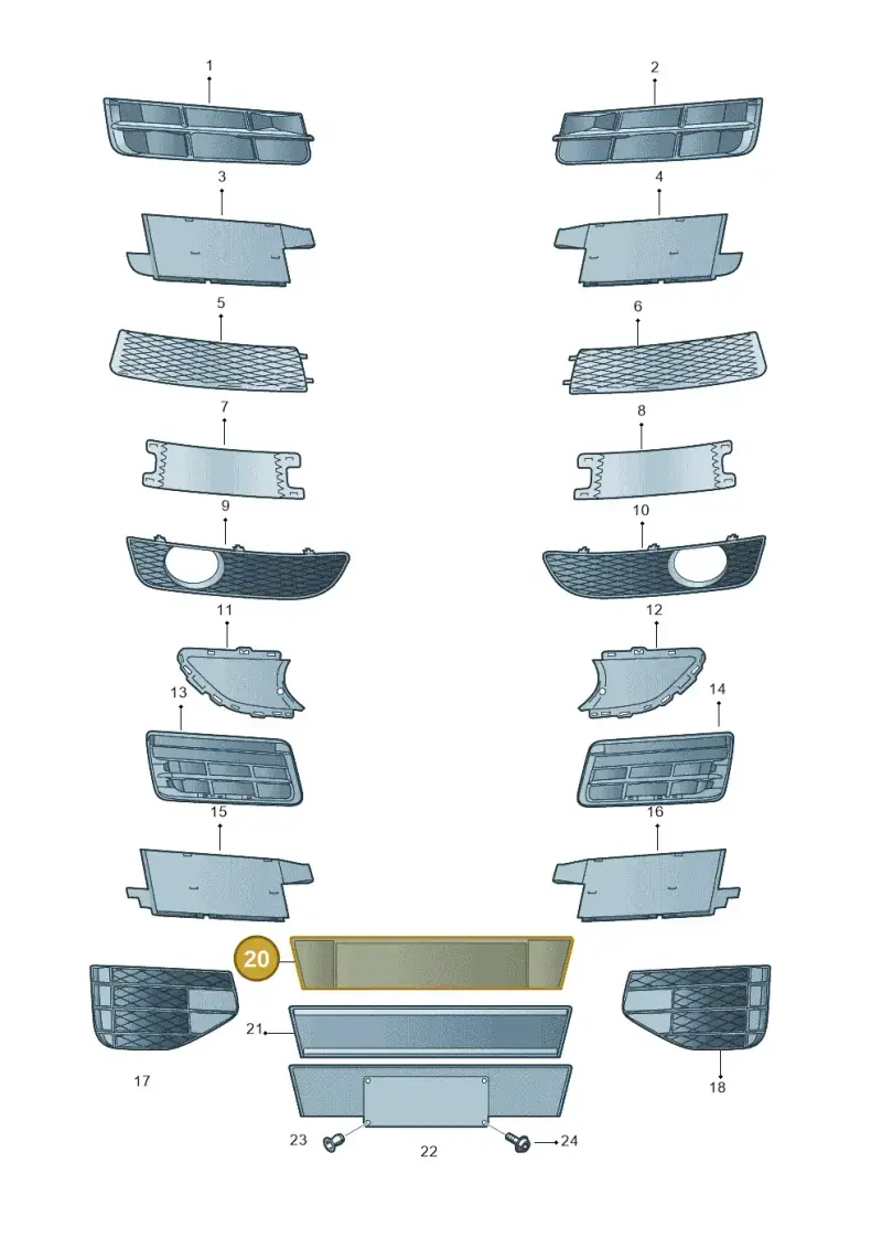4L0807285AGT94 — Audi Q7 qu. 3.0 TDI (2009-2015) diagram 675807350, position 20