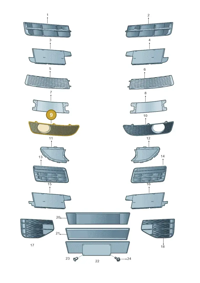 4L0807676C01C — Audi Q7 qu. 3.0 TDI (2009-2015) diagram 675807350, position 9