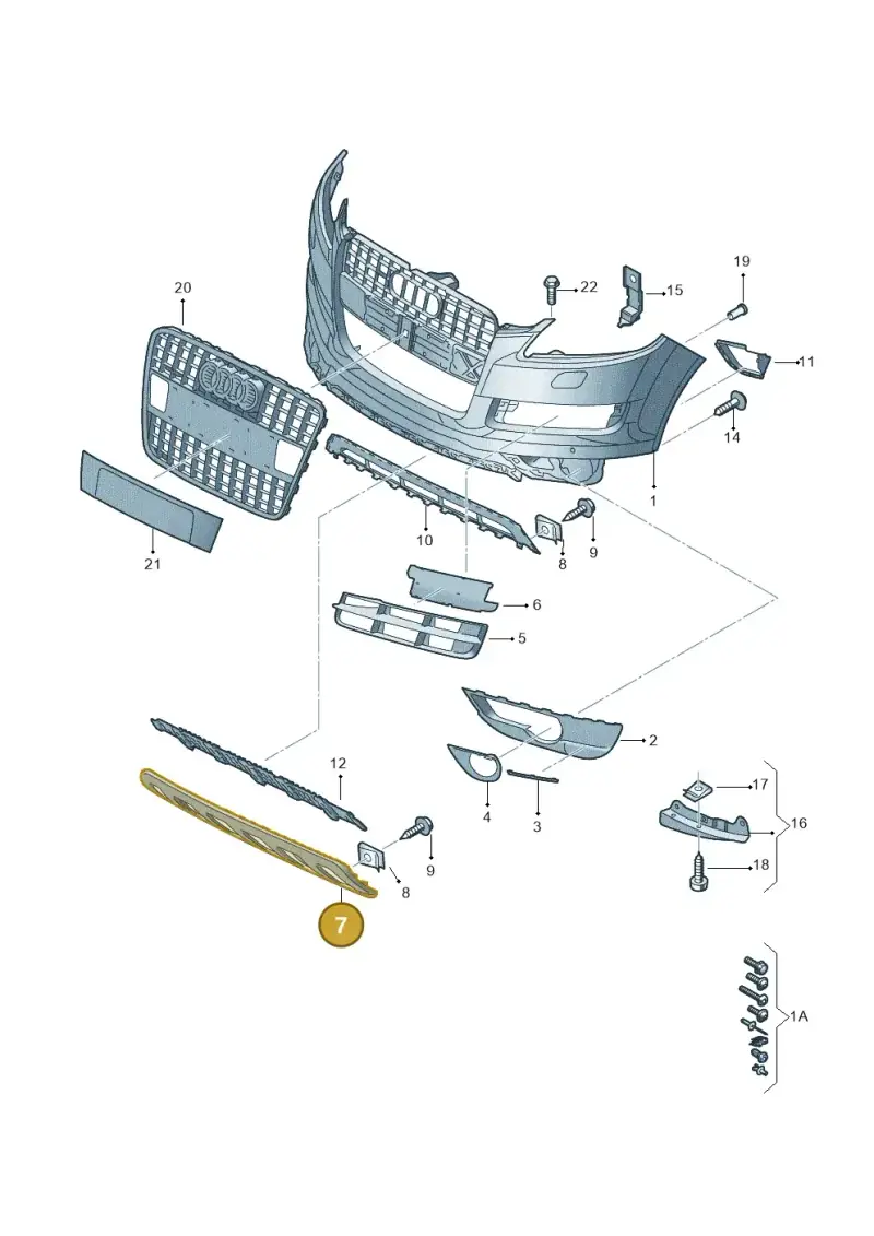 4L0807733B1RR — Audi Q7 qu. 3.0 TDI (2009-2015) diagram 675807100, position 7