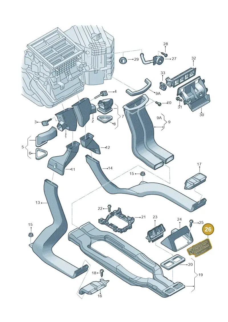 4L0819203HH77 — Audi Q7 qu. 3.0 TDI (2009-2015) diagram 493820130, position 26