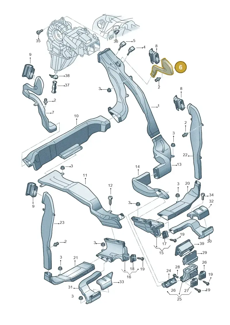 4L0820857 — Audi Q7 qu. 3.0 TDI (2009-2015) diagram 493820150, position 6