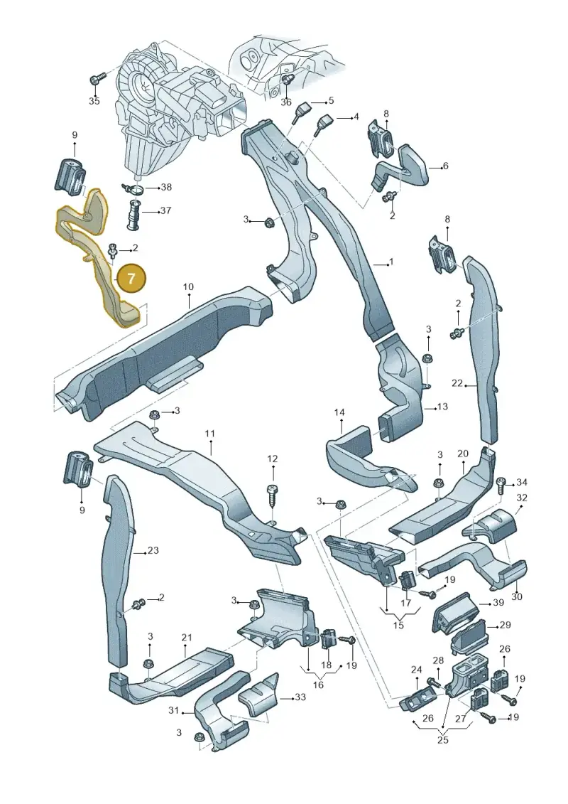 4L0820858 — Audi Q7 qu. 3.0 TDI (2009-2015) diagram 493820150, position 7