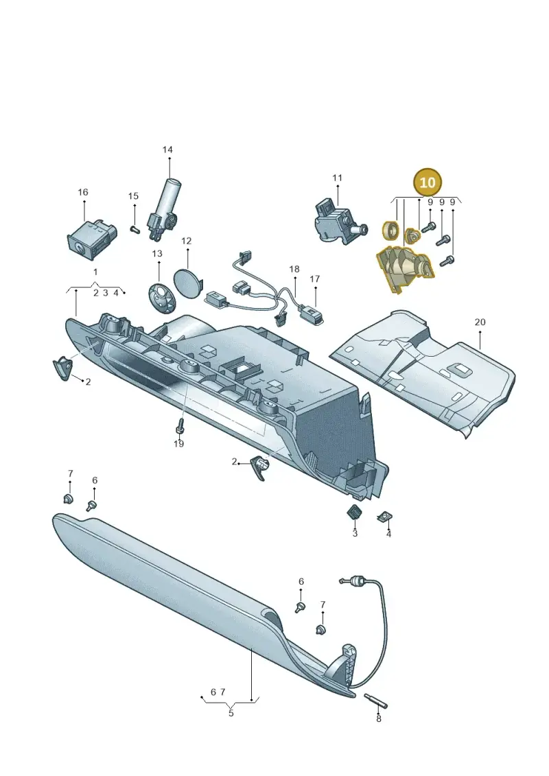 4L0898042 — Audi Q7 qu. 3.0 TDI (2009-2015) diagram 493857200, position 10