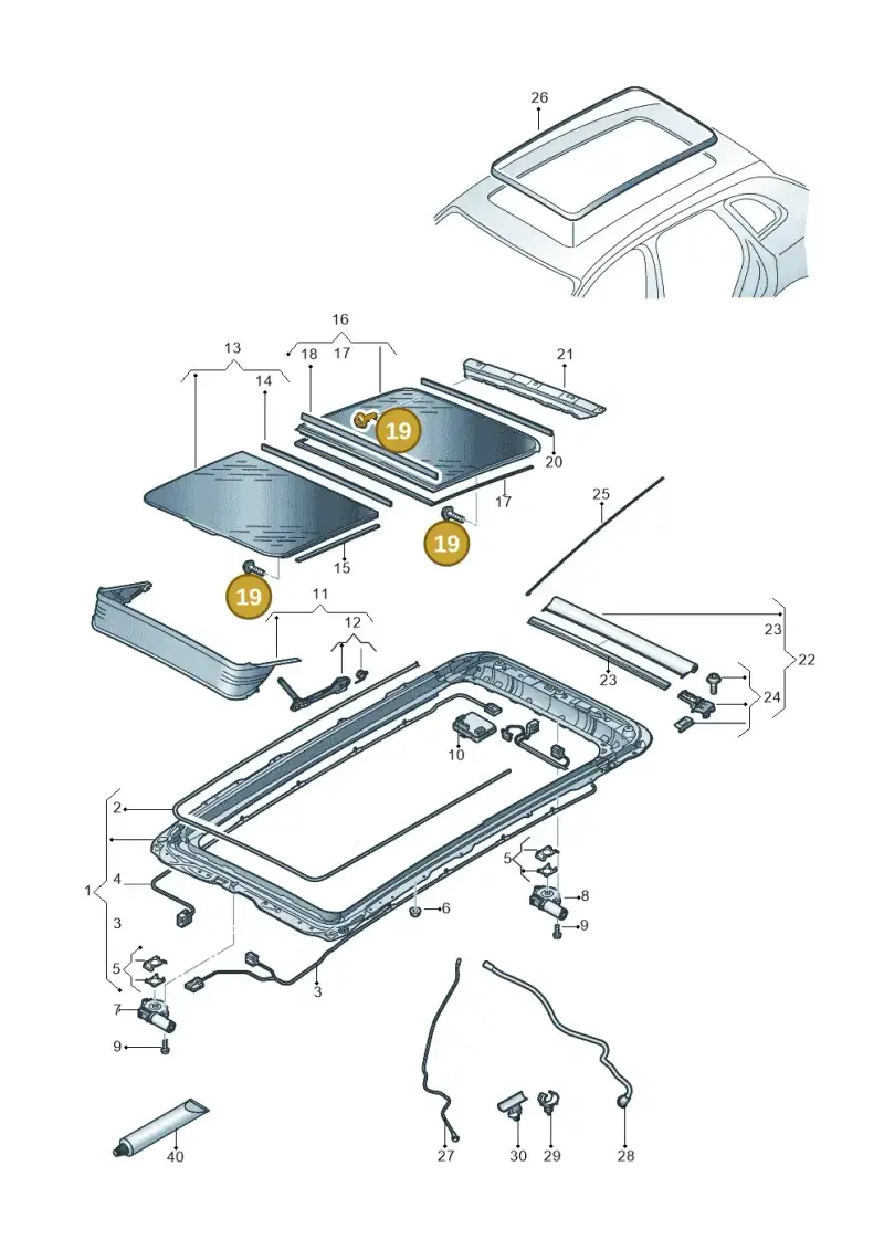 4L0898057 — Audi Q5 (2016-2020) diagram 896877000, position 19