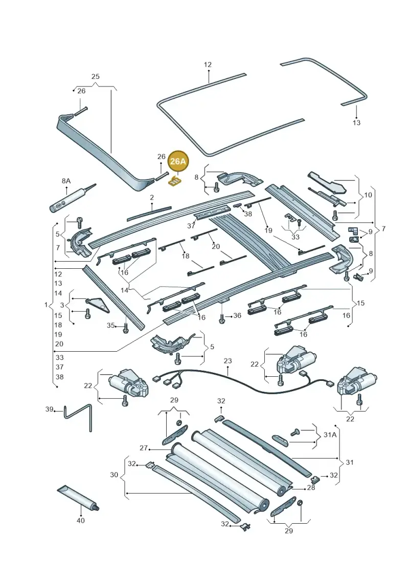 4L0898671A — Audi Q7 qu. 3.0 TDI (2009-2015) diagram 493877000, position 26A