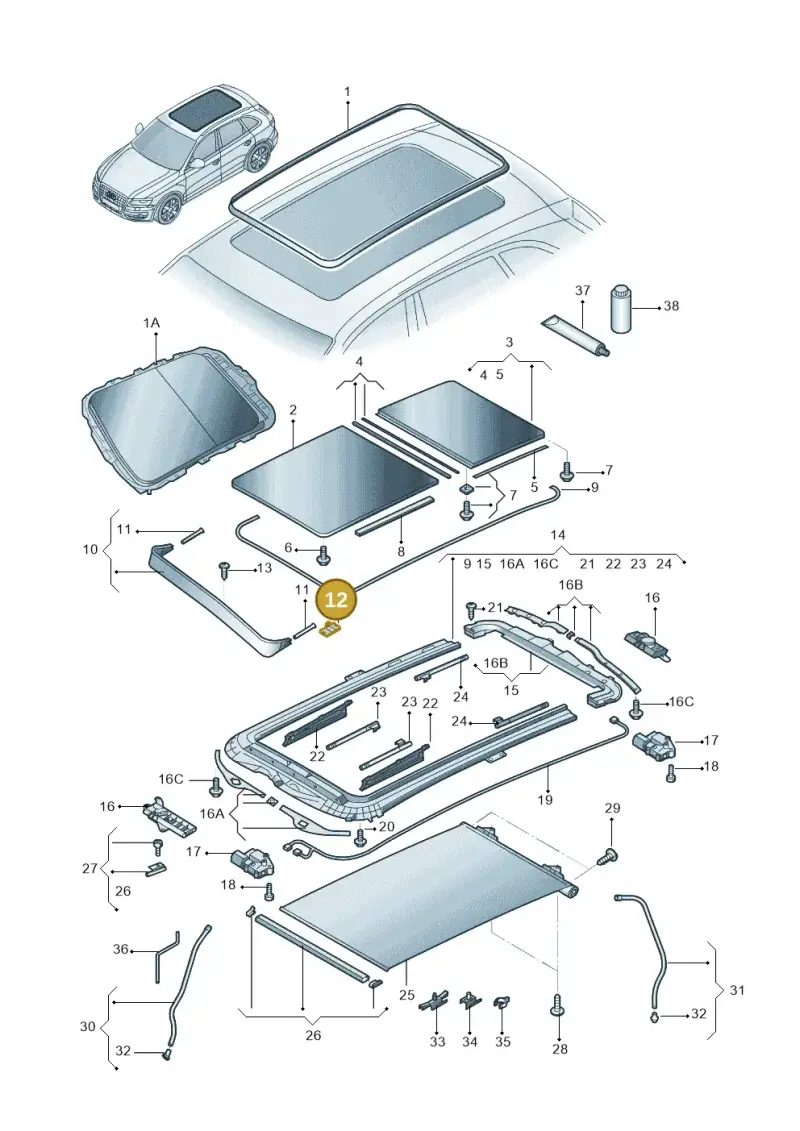 4L0898671A — Audi Q5 qu. 2.0 (2009-2018) diagram 687877000, position 12