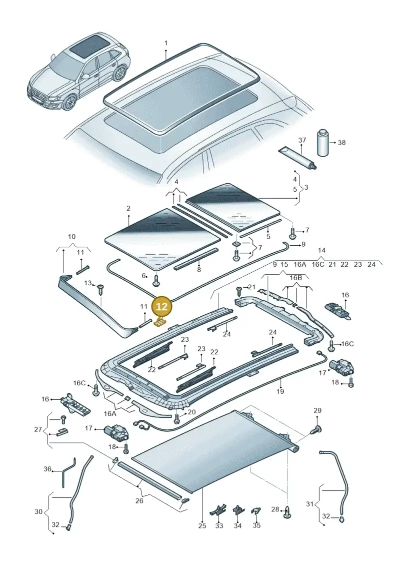 4L0898671A — Audi Q5 qu. 2.0 TDI (2012-2017) diagram 647877000, position 12
