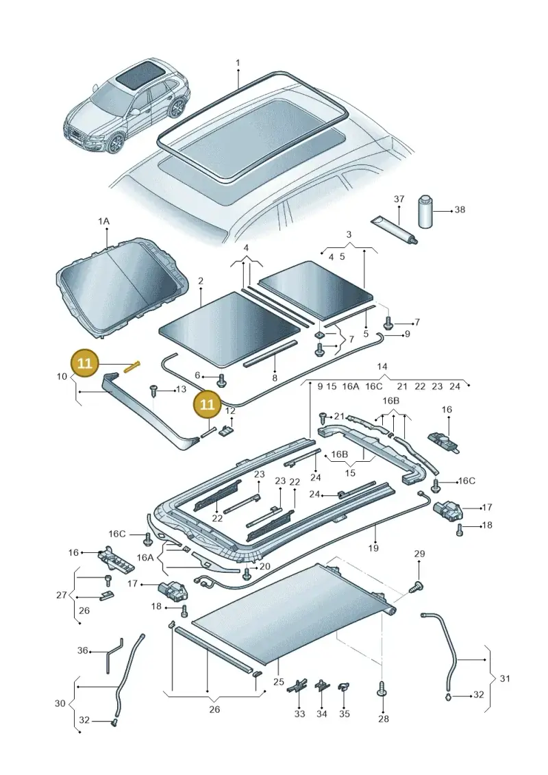 4L0898671B — Audi Q5 qu. 2.0 (2009-2018) diagram 687877000, position 11