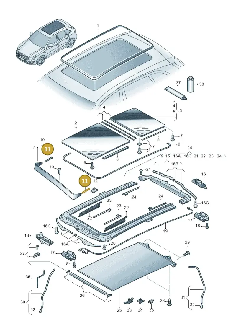 4L0898671B — Audi Q5 qu. 2.0 TDI (2012-2017) diagram 647877000, position 11