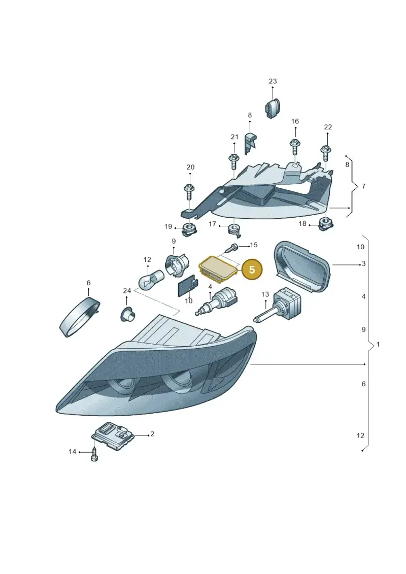 4L0907391 — Audi Q7 qu. 3.0 TDI (2009-2015) diagram 493941100, position 5