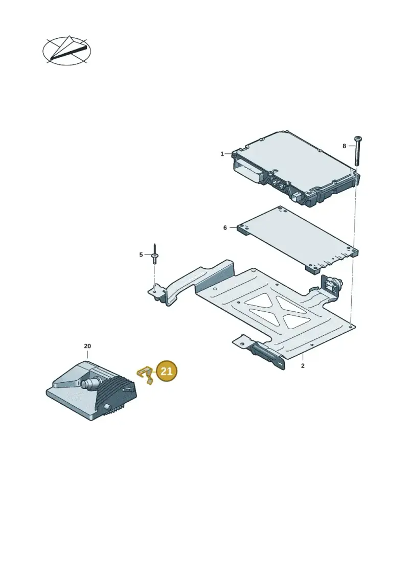 4L0907671 — Audi A5 Limo 2.0 (2024-) diagram 8wk907230, position 21