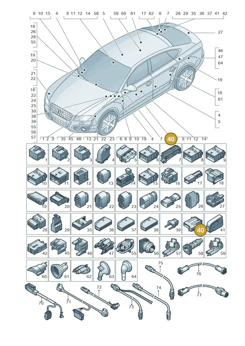 4L0941824 — Audi A7 Sportback (2014-2018) diagram 788971790, position 40