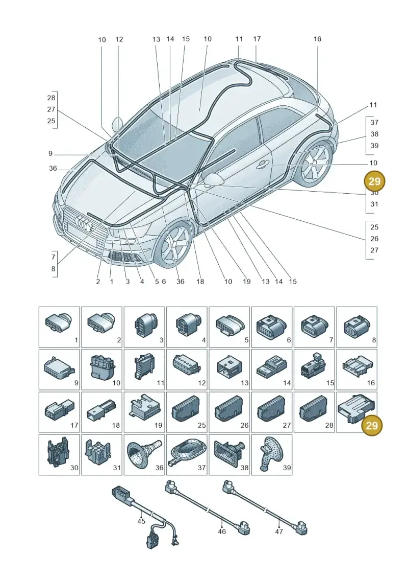 4L0941824 — Audi A1 Sportback (2014-2018) diagram 792971790, position 29