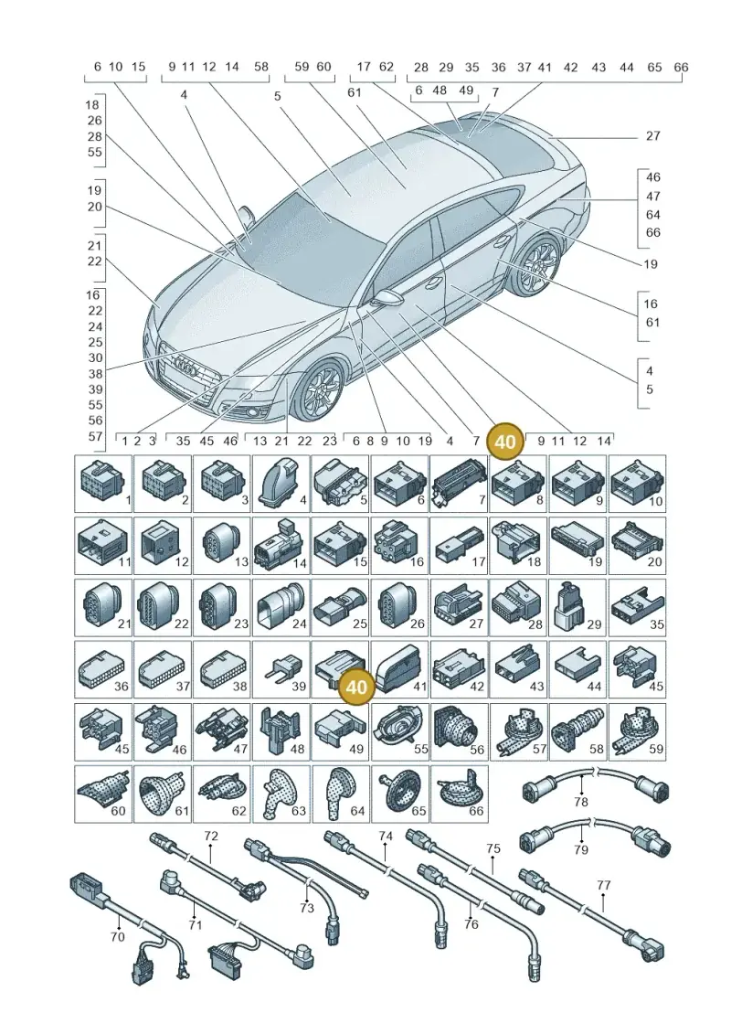 4L0941824 — Audi A6 qu. 3.0 tdi (2014-2018) diagram 798971790, position 40