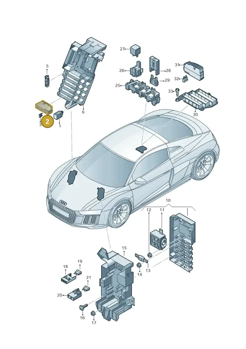 4L0941824 — Audi R8 Spyder (2015-2024) diagram 872937000, position 2