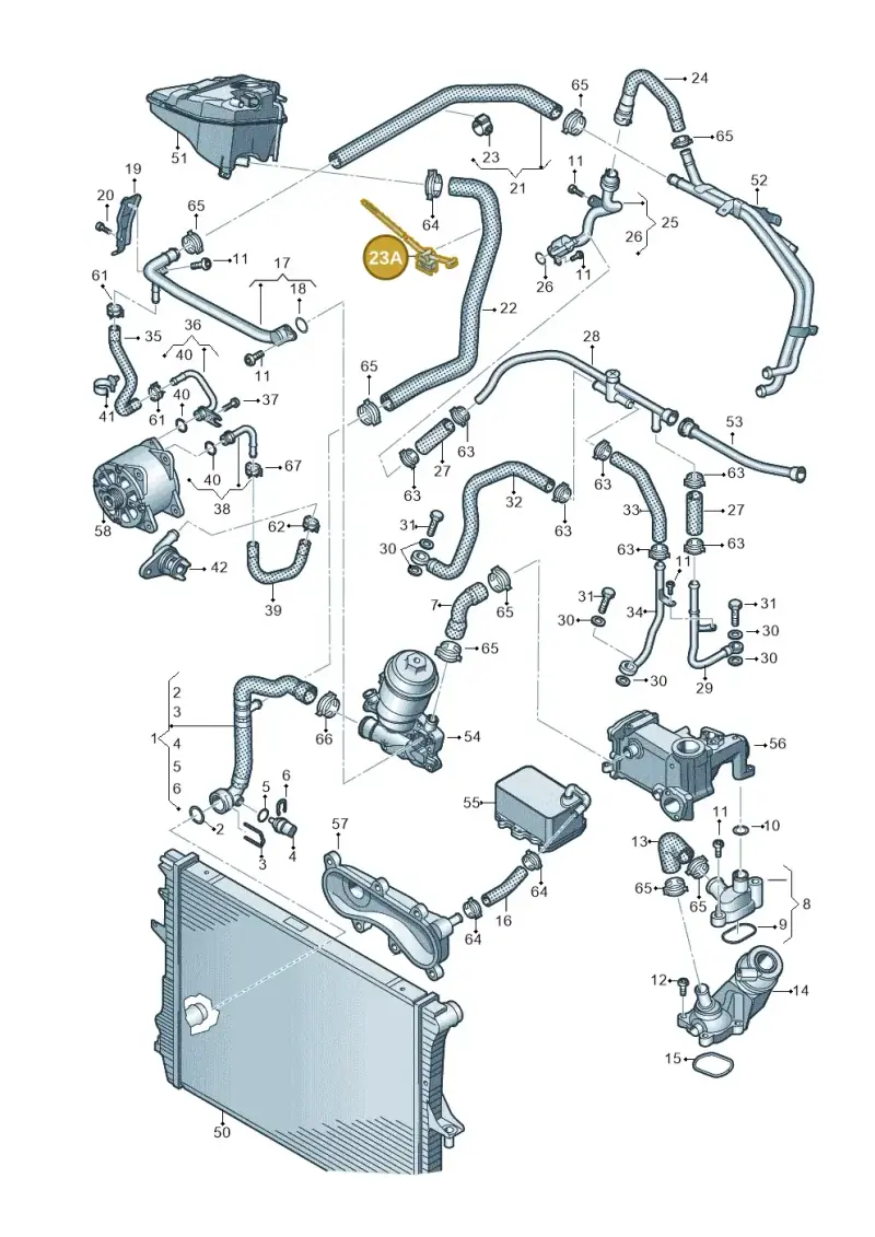 4L0971003A — Audi Q7 qu. 3.0 TDI (2009-2015) diagram 675121190, position 23A