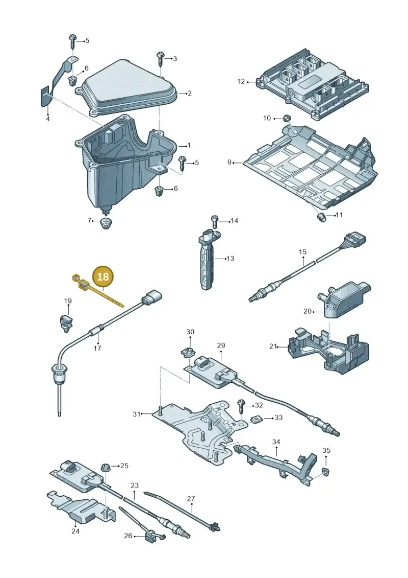 4L0971003A — Audi A7 Sportback (2014-2018) diagram 788906080, position 18