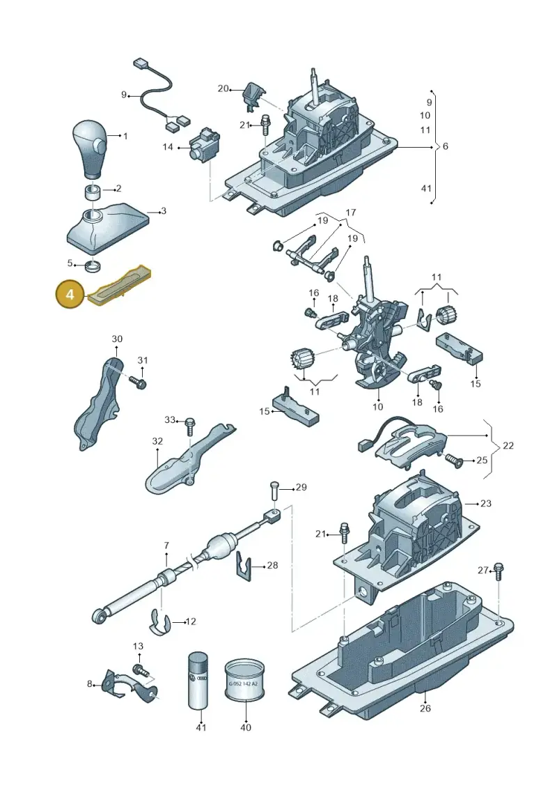 4L1713463A3Q7 — Audi Q7 qu. 3.0 TDI (2009-2015) diagram 493713150, position 4