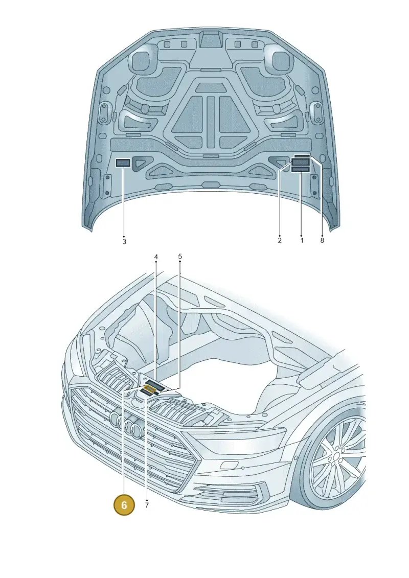 4M0010515D — Audi A8 (2017-2025) diagram 838010100, position 6